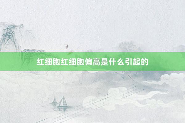 红细胞红细胞偏高是什么引起的